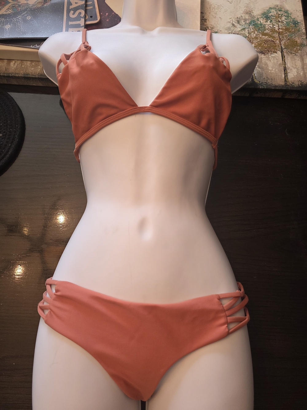 Acacia SwimwearThailand Bikini Top and matching Nusa Bikini Bottom in Peach